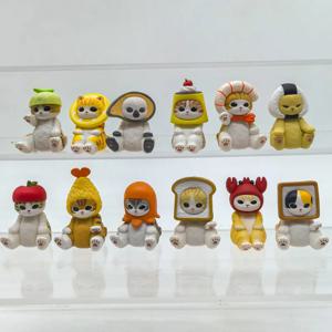 애니메이션 Mofusand 그림 2 세대 크로스 드레싱 Kawaii 고양이 블라인드 박스 장난감 컬렉션 데스크탑 장식품 어린이 생일 선물