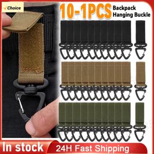1-10 PCS 교수형 버클 나일론 스트랩 군사 Carabiners 전술 버클 벨트 클립 키 ​​체인 캠핑 교수형 후크 캠핑 도구