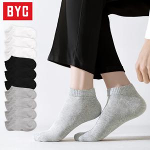 BYC [10켤레] 남성 여성 사계절 스니커즈 양말 세트 남자 여자 발목 학생 양말
