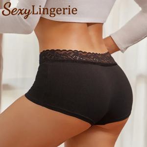 여성용 면 팬티, 심리스 복서, 레이스 속옷, 단색 브리프, 아늑한 란제리, 친밀한 속바지 S-XL, 신제품