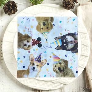 10/20pcs 33*33cm 2-Ply 새로운 애완 동물 강아지 인쇄 종이 냅킨 어린이 애완 동물 테마 파티 냅킨 장식 종이 Placemats