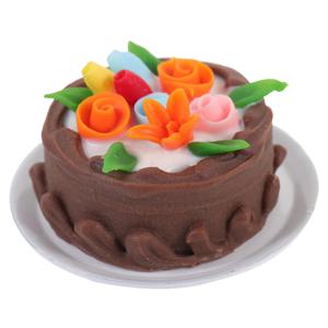 A72P 작은 음식 미니 가짜 케이크 인공 컵케익 모델 빈티지 장식 케이크 장식품 수지 작은 케이크 C 척