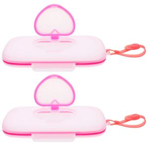 2PCS 아기 상자 휴대용 여행 젖은 아기 물티슈 상자 조직 케이스 신생아 유모차 유아용 침대 야외 경량 스토리지