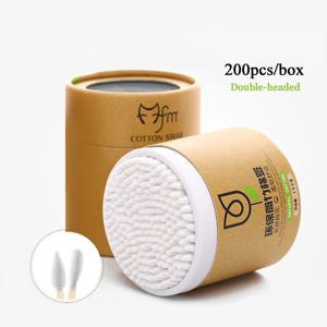 특별 2020.3.2-8 판매 200 pcs/Box 대나무 스틱 부드러운 면봉 면봉 청소 도구 양면 케이스