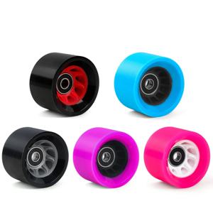 60*40mm 더블 행 롤러 스케이트 액세서리 스피드 스케이트 바퀴 95A 자동차 라인 휠 4 바퀴 스케이트 보드 PU 바퀴 블랙 블루