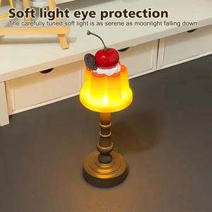 레트로 푸딩 야간 조명, 데스크탑 장식 조명, 배터리가 포함된 침실 LED 테이블 램프, 침대 옆 수면 조명, 선물용으로 적합