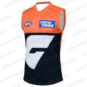 스포츠 저지 민소매 조끼New 2025 AFL 여름 호주 축구 GWS Giants Guernsey 성인/어린이 탱크 탑용 대형 조끼