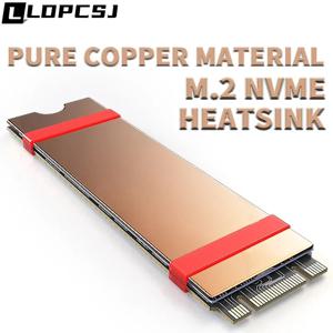 LDPCSJ M.2 NVME SSD Heastink(나노 열 패드 포함) 노트북의 M2 2280 SSD용 구리 방열판 냉각 열 패드