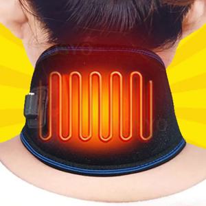 전기 온열 목 보호 벨트, 3 가지 온도 조절 가능, 온기 및 목 마사지, 목 이완, 블랙