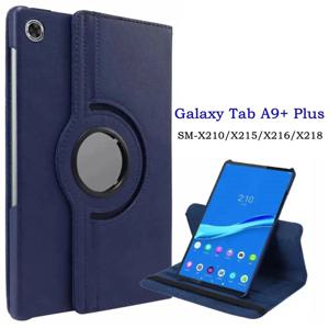 삼성 갤럭시 탭 A9 플러스 11인치 태블릿 커버용 케이스 삼성 탭 A9 SM-X210/X215/X216/X218 360도 회전 가죽 커버
