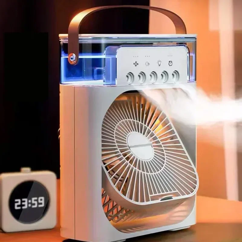 3 in 1 선풍기 AIr 에어컨, 가정용 소형 공기 냉각기, LED 야간 조명, 휴대용 공기 조절 선풍기, 사무실 가정 선풍기, 신제품