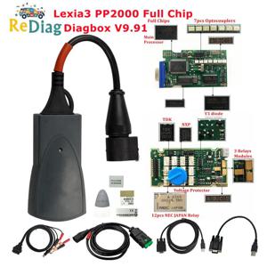 전문 진단 도구 풀 칩, 시트로엥 및 푸조 렉시아 3 V48/V25 용 Lexia3 PP2000 OBD2 Diagbox V9.91 펌웨어 921815C