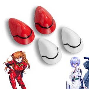 애니메이션 EVA 헤어 클립 Rei Ayanami 코스프레 흰 머리 클립 Asuka Langley Soryu 롤 플레잉 머리 장식 할로윈 수지 헤어 소품