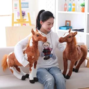 푹신한 Peluches 크리 에이 티브 서 위치 시뮬레이션 봉제 말 인형 만화 장난감 장식품 신생아 사진 촬영 액세서리