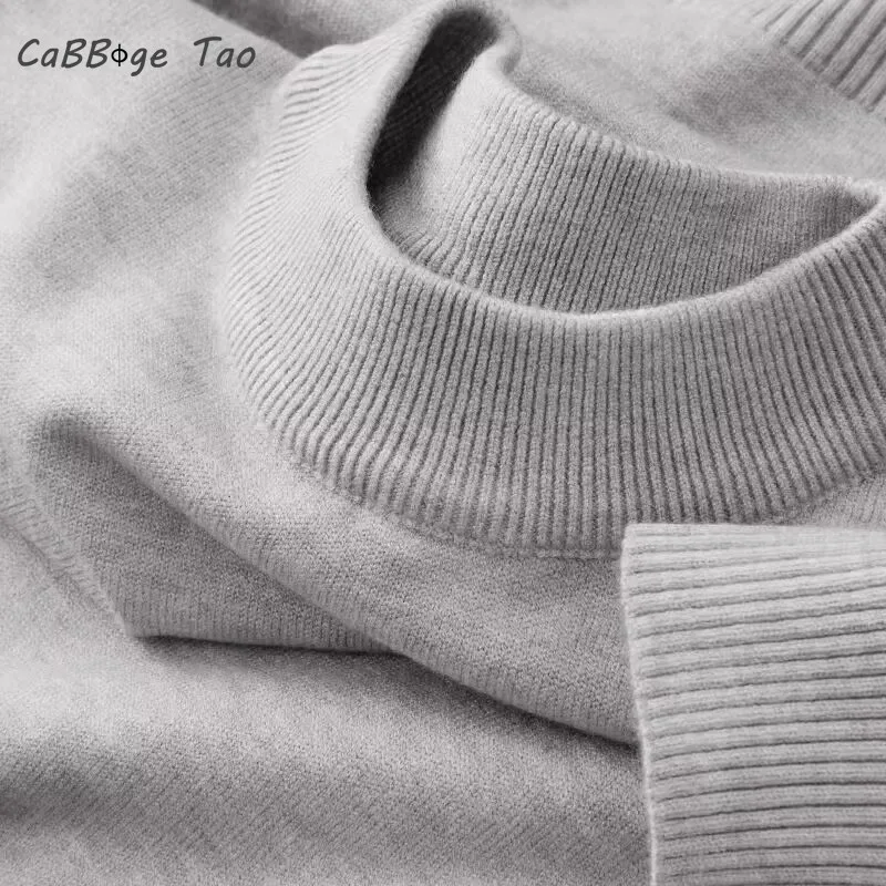 가을 뉴 남성 캐주얼 모의 터틀넥 스웨터 긴팔 따뜻한 풀오버 기본 경량 스트리트 의류 니트 자켓 탑