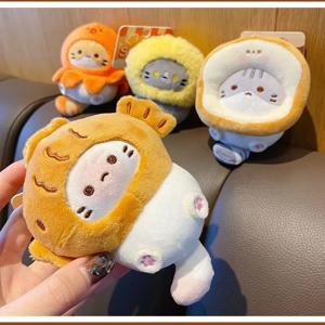 스 내퍼 헤드 세트 키 체인 플러시 코코아 고양이 스 내퍼 키 체인 절묘한 귀여운 Schoolbag 펜던트 일본어 부드러운 귀여운 인형 펜던트