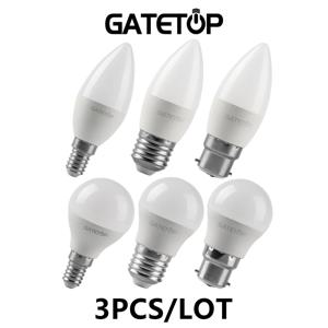 LED 촛불 미니 전구 C37 G45 AC3P 110V AC220V E14 E27 B22 라이트 헤드 깜박임없는 3W-7W 사무실 연구 조명에 적합