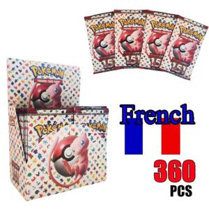 360Pcs 프랑스어 포켓몬 카드 서징 스파크 스칼렛 바이올렛 151 브릴리언트 스타 로스트 오리진 포켓몬 부스터 배틀 트랜잭션 카드