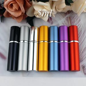 1PC 5ml 10ml 휴대용 미니 향수 유리 병 여행 알루미늄 스프레이 분무기 빈 금속 향수 분무기 분무기