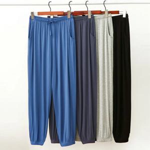 Fdfklak 잠자는 남성 모달 바지 루즈 캐주얼 하렘 바지 봄 가을 홈 잠옷 바지 잠옷 남성 Pantalones L-3XL