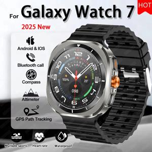 삼성 갤럭시 워치 7 울트라 GPS NFC 스마트 워치 남성용, AMOLED 항상 IP68 BT 통화 스포츠 스마트워치, 1.43 인치, 2025 신제품