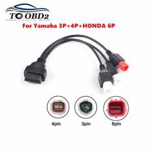 3 IN 1 Yamaha 3pin 4pin 및 Honda 6pin Obd2 16PIN 오토바이 진단 커넥터 케이블 어댑터 Obd 2 모터 연장 케이블