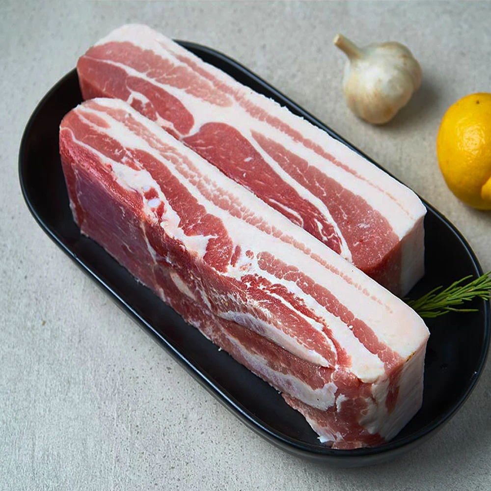 [바라던] 잡내없이 깔끔한  수육/보쌈용 삼겹살 1kg x 1팩 4.5cm