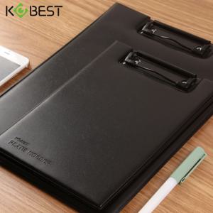 KOBEST A4 가죽 커버 쓰기 패드 보드 클립 비즈니스 사무용품 학생용 A5 서명 폴더