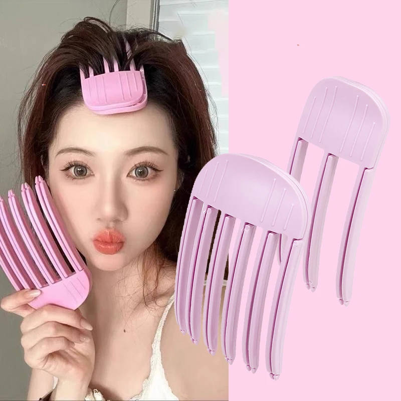 푹신한 머리핀 컬링 앞머리 클립 헤어 뿌리 볼륨 헤어 클립 여성 컬링 고정 모양 클립 패션 볼륨 헤어 롤러