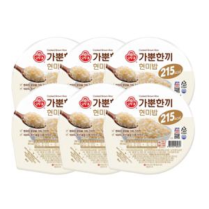 오뚜기밥 가뿐한끼 현미밥 150g 6개