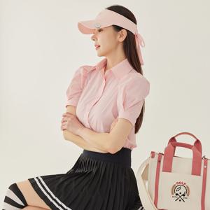 여성골프웨어 스트레치 퍼프 반소매 카라셔츠