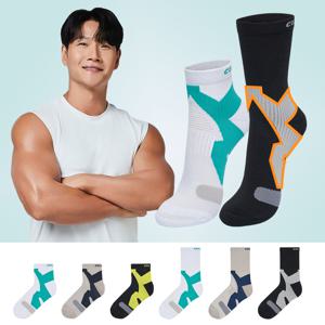 [셀버린 프로 레벨 양말 남자 단목,중목 2팩] 스포츠 헬스 러닝 등산 골프 양말