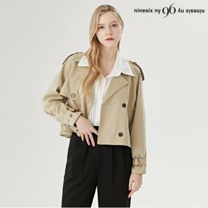 정상가:199,000원 | 더블 카라 스트랩 크롭 트렌치 야상 자켓 (NO1JK002L0)