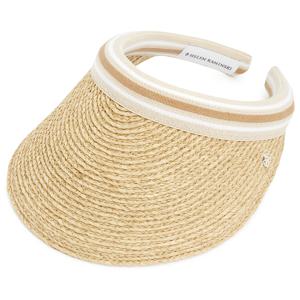 비앙카 여성 바이저 HAT50265 NATURAL NOUGAT STRIPE