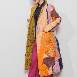 [최초가 698000원] 빅블럭 양면 패딩 코트 (AHSPCT82)-ORANGE