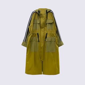 테잎 포인트 야상 롱 점퍼 OLIVE GREEN