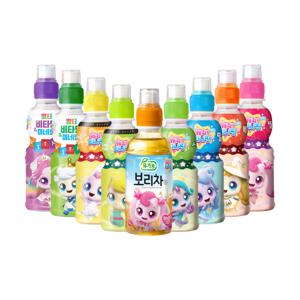 웅진 티니핑 200ml 24개 9종 딸기/복숭아/사과/밀크/보리차/애플망고/샤인머스캣/포도/파인애플