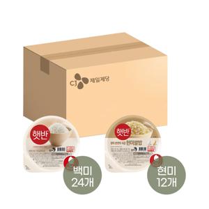 햇반 210g x24개+현미쌀밥 210g x12개