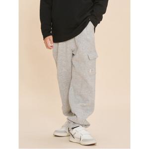 [30%OFF]기모 저지 와이드 팬츠 - 그레이