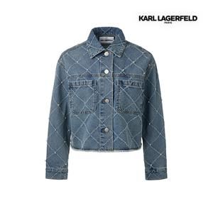 칼라거펠트 25SS 진주 데님자켓 라이트블루