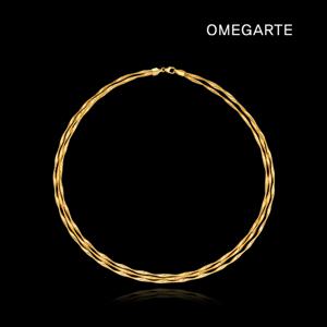 [OMEGARTE]18K 이태리 골드웨이브 목걸이(3줄)
