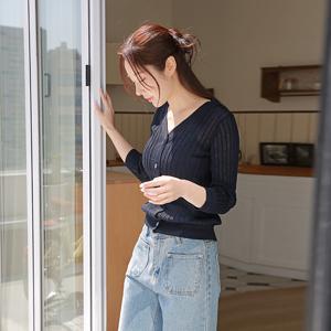 [최초가 89,000원]린넨 블렌드 카리나 골지 가디건 3종세트