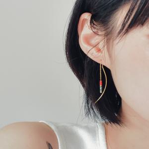[비쥬주앙] 글라스 비즈 후크 귀걸이