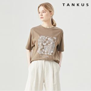 정상가:39,000원 | 네츄럴 프린팅 라운드넥 박스 티셔츠 (TU1TS071L0)