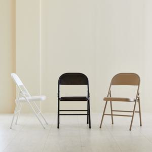 브리즈 접이식 폴딩 가죽 철제 의자 1개