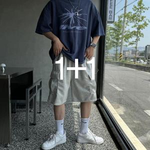 [브리치]  / (1+1) 카고 트레이닝 버뮤다 하프 팬츠 반바지 (4컬러)