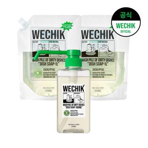 [다운로드쿠폰] 위칙 멀티플 주방세제 500ML+리필 1L 2개