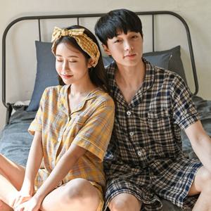 [브리치]  / 팔레트 여름 면잠옷 커플 파자마