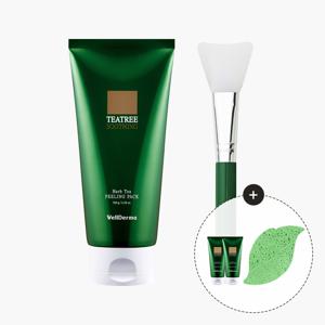 [1+1] 티트리 쑥성분 묵은각질 제거 약초 필링팩 150g 브러쉬포함 (+필링팩미니1개+스펀지1개)