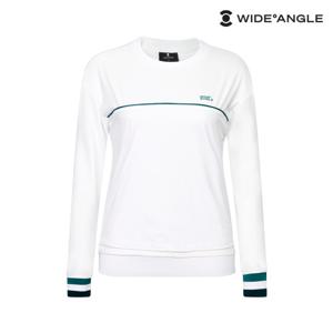 공식 신상 여성 CO 우븐믹스 여유핏 라운드 맨투맨 골프 상의 L WWP25251W2